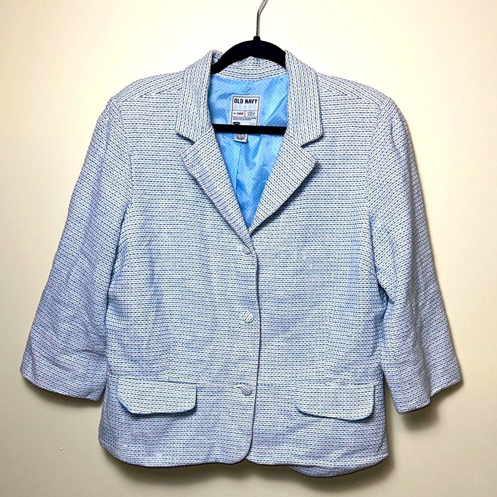 Old Navy Women's Textured Blue Blazer